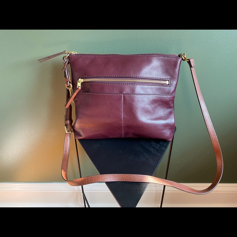 Maroon Fossil Crossbody Purse